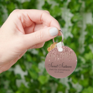 Llavero Purpurina de goteo   Terra Cotta Dulce Dieciséis
