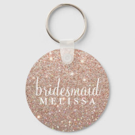 Llavero Purpurina de la cadena de claves Bridesmaid - Oro