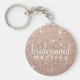 Llavero Purpurina de la cadena de claves Bridesmaid - Oro 