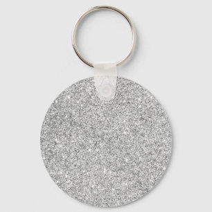 Llavero Purpurina de plata elegante