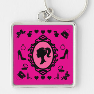 Llavero Purpurina Doll Birthday Pink Glam Fashion
