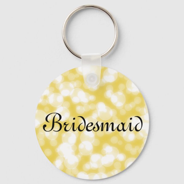 Llavero Purpurina Gold Personalizada Bridesmaid (Anverso)