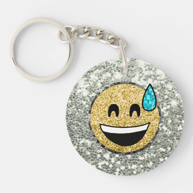 Llavero *~* Purpurina plateado AP41 (Frente)