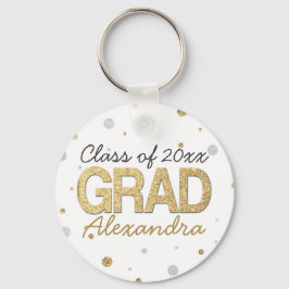 Llavero Purpurina Relieve metalizado dorado Confetti Perso