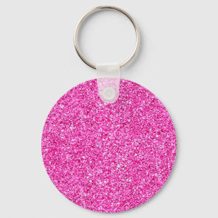 Llavero Purpurina rosa Aspecto Elegante Personalizado en b