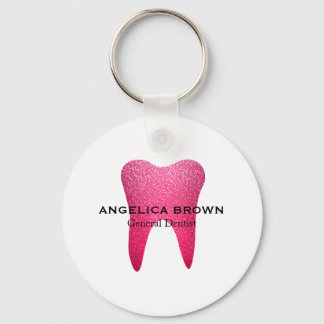 Llavero Purpurina rosa dental
