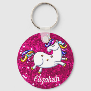 Llavero Purpurina rosa Unicorn