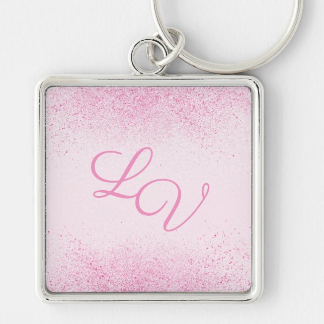 Llavero Purpurina rosado Shimmery Dust (Frente)