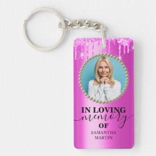 Llavero Purpurina Rosy Lanza Memorial En Memoria Amada