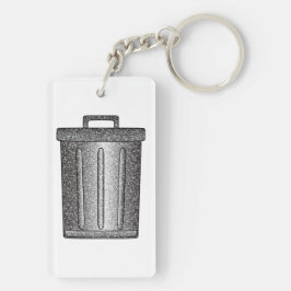 Llavero Purpurina Trash Can