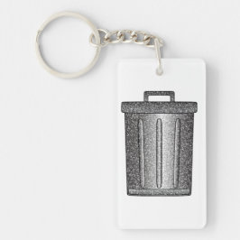 Llavero Purpurina Trash Can