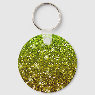 Llavero Purpurinas de oro verde brillante