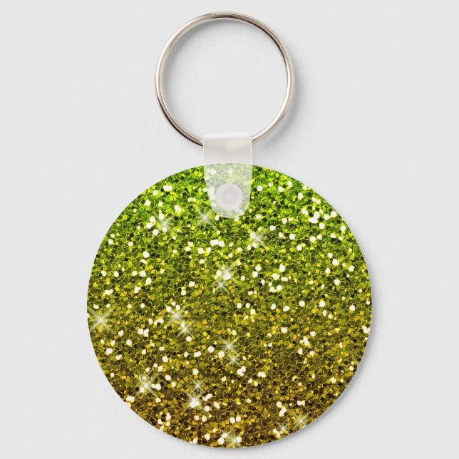 Llavero Purpurinas de oro verde brillante (Anverso)