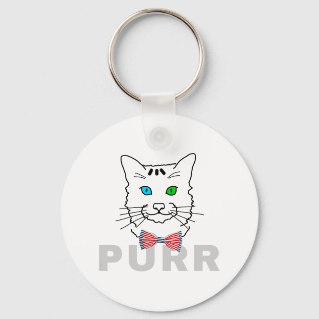 Llavero Purr de gato (Anverso)