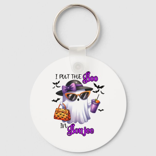 Llavero Puse El Boo En Boujee Cute Fantasma Halloween Spoo (Anverso)