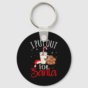 Llavero Puse Leche Y Galletas Para Santa Navidad Divertida