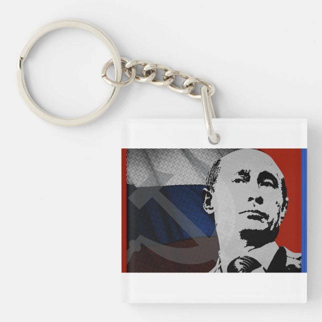 Llavero Putin con la bandera rusa (Frente)