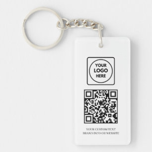 Llavero QR Blanco   Diseño de Logo Empresarial Profesional