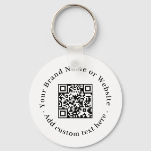 Llavero QR Blanco Diseño de presupuesto minimalista limp