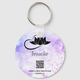 Llavero *~* QR - BREATHE Lotus Branding SWAG Keychain