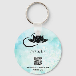 Llavero *~* QR - BREATHE Lotus Branding Turquoise SWAG K