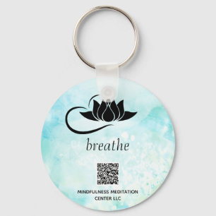 Llavero *~* QR - BREATHE Lotus Branding Turquoise SWAG K