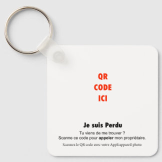 Llavero QR Code Anti-Perte Pour Clés, Animaux & Enfants