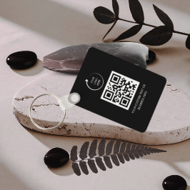 Llavero QR Code| black Business Professional Simple Logo