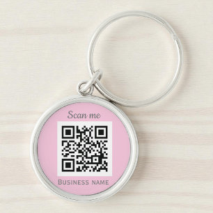 Llavero QR Code Business Logo Profesional Girona Rosa