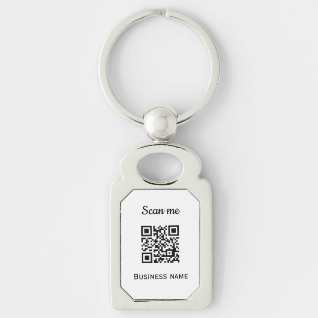 Llavero QR Code Business Logo Profesional Negro (Anverso)