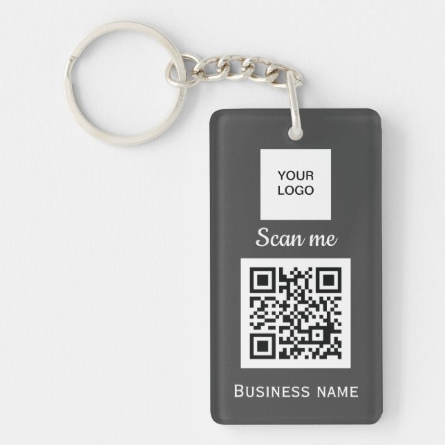 Llavero QR Code Business Logo Profesional Personalizado Gr (Frente)