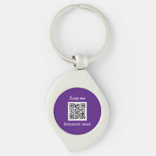 Llavero QR Code Business Logo Profesional Purple Moderno