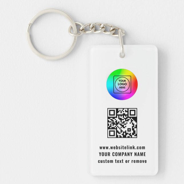 Llavero QR Code Generator Business Promo Keychains (Frente)