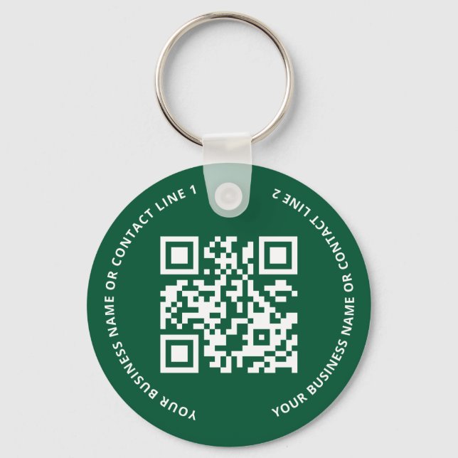 Llavero QR Code Logo Business Green (Anverso)