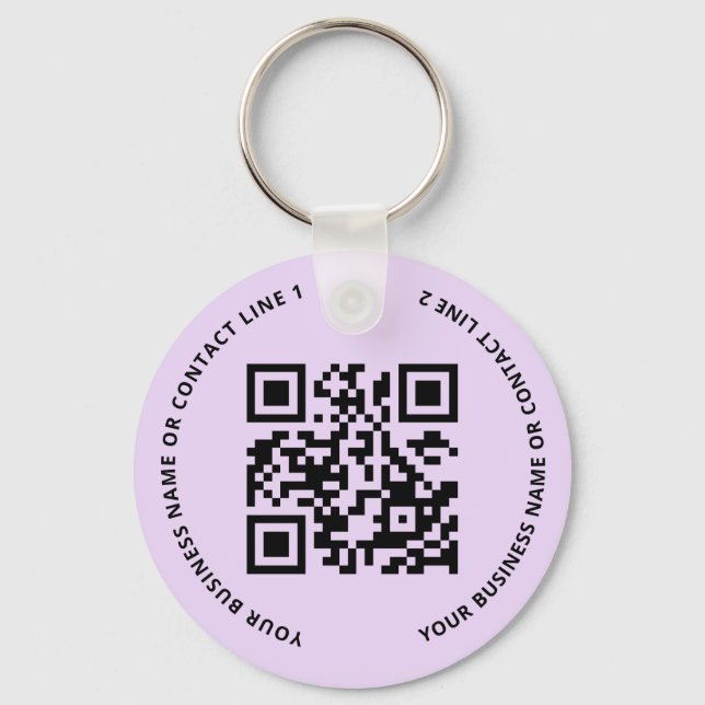 Llavero QR Code Logo Business Purple (Anverso)