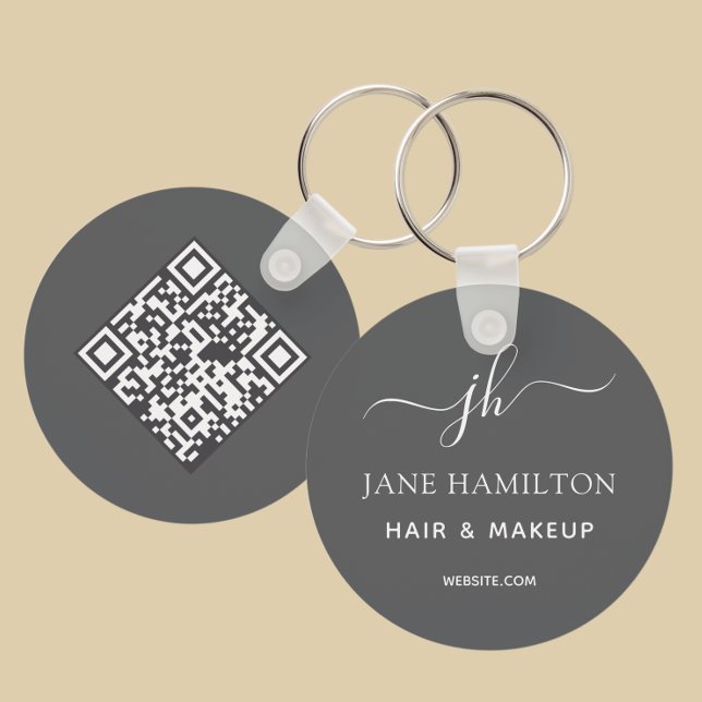 Llavero QR Code Promotional Business Gray (Subido por el creador)