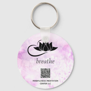Llavero *~* QR rosa - BREATHE Lotus Branding SWAQ
