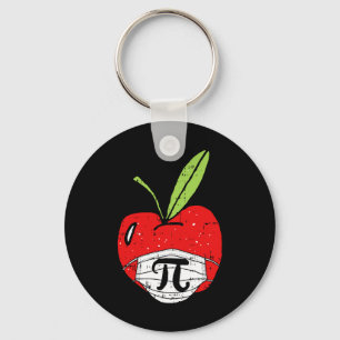 Llavero Quaran de profesor de Apple Pi-Day Cute Face Mask