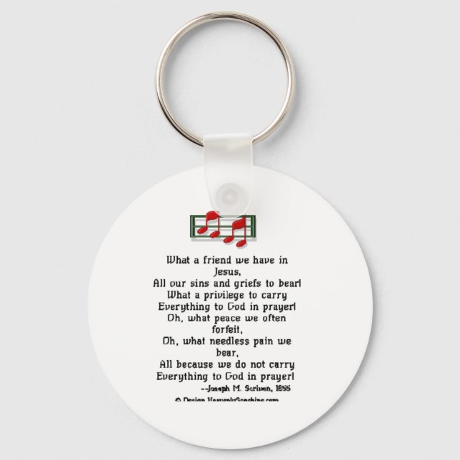 Llavero Qué amigo tenemos en Jesús (Anverso)