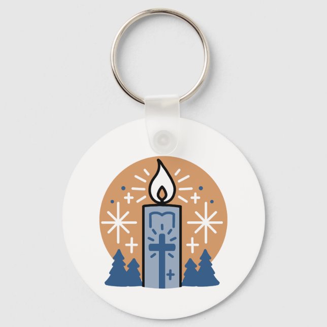 Llavero Que brille la fe: Tema del invierno (Anverso)