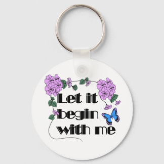 Llavero Que Empiece Con Mí Diciendo Flores Mariposa