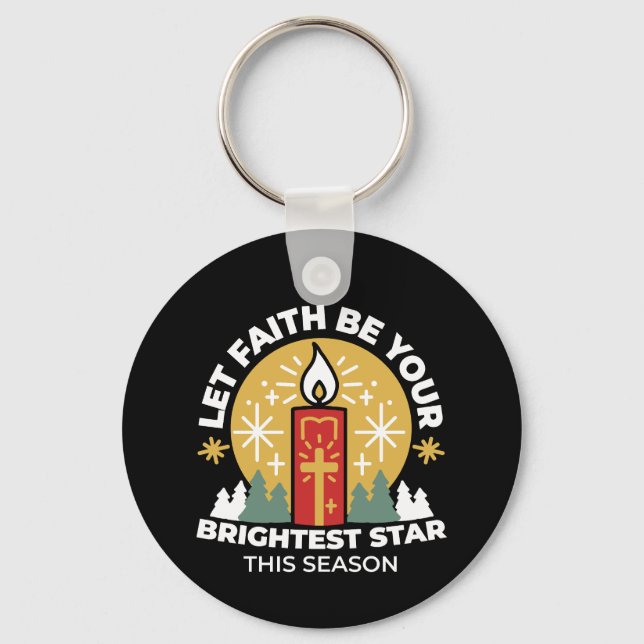 Llavero Que la fe sea tu mejor estrella de arte de las vel (Anverso)
