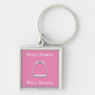 Llavero "Que los caballos viajen" Stirrup Iron Pink
