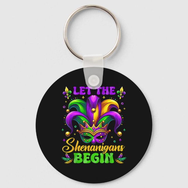 Llavero Que Los Shenanigans Empiecen El Mardi Gras 4 (Anverso)