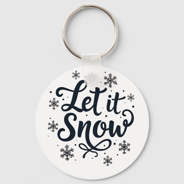 Llavero Que nieve, Navidad en invierno (Anverso)