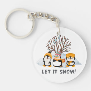 Llavero Que nieve pingüinos