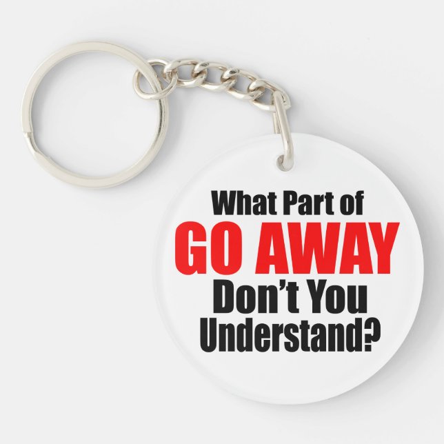 Llavero Qué parte de alejarse (Frente)