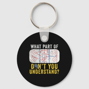 Llavero ¿Qué parte de no entiendes? Funny Hockey Mom