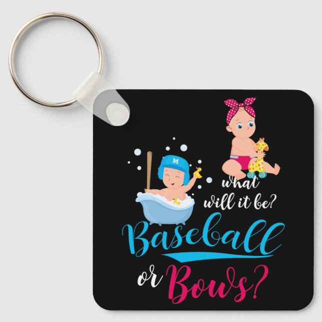 Llavero ¿Qué será el Bow del Béisbol, el género revelará l (Anverso)