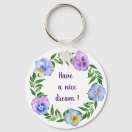 Llavero ¡Que tengas buenos sueños! Flores acuáticas románt